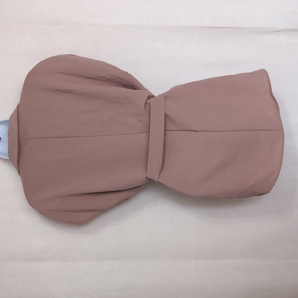 White Birch Mauve Nude Cap Sleeve Tie Waist Blouse Size Small - Picture 5 of 7